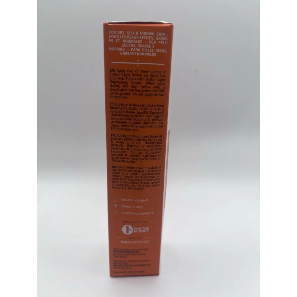 Skin & Co Sicilian Light Plump Illuminate Face Serum 1 fl oz/ 30 ml NEW IN BOX